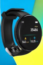 Fitness Tracker Pro Smart Watch for Men, Black Silicone Band, 1.3 Inch Color Display, Heart Rate Monitor, IP67 Water Resistant - Image 2