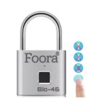 Foora Bio-46 Smart Lock Fingerprint Biometric Pad Lock 10 Fingerprint User with 2 Admin Waterproof (Silver Finish) (Fingerprint Biometric Padlock) - Image 2