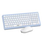 Frontech Wireless Keyboard and Mouse Combo | Dual Mode BT & 2.4GHz | Multi-Device | Rechargeable | 100 Keys | 1000 DPI Mouse (FT-1602BLU) - Image 2