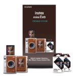 Fujifilm Instax Mini Evo Hybrid Camera Premium Edition with 20 Shots of Instax Mini Black Film and 100 Different Expressions-(Brown) - Image 2