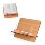 GKD Book Reading Stand Desk Accessories for Adjustable Reading Angles Compatible with All Size Books, Tablet and Mobile All in one Book Holder for Reading (Made in India Eco Friendly) Bamboo - Image 2