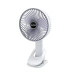 Garth Super Clip-On Multifunctional USB Desk Fan, White, Portable with Adjustable Head Clipped Fan/Plug & Play Fan (1 Pc/With Brown Box/On/Off Switch Not Provided) - Image 2