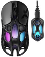 GravaStar Mercury X Pro Wireless Gaming Mouse, Come with 8K Dongle – 32,000 DPI PAW 3950 Sensor, 8,000Hz Polling Rate, Only 49g, Magnesium Alloy Hollow Frame, RGB Lighting, 5 Programmable Buttons - Image 2