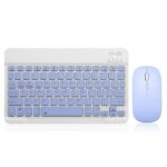Guiheng Bluetooth Keyboard and Mouse Combo Rechargeable Portable Wireless Keyboard Mouse Set for Apple iPad iPhone iOS 13 and Above Samsung Tablet Phone Smartphone Android Windows (10 inch Purple) - Image 2
