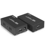 HDMI Extender, HDMI Extender Over Cat5e/6 Up to164ft(50m),Extend 1080P@60Hz Video, Transmit Audio Video Synchronously, Support EDID Copy, POC,3D Function, Ultra HD Uncompressed Transmit - Image 2