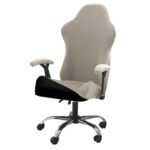 HOKIPO Gaming Chair Cover Elastic Jacquard Computer Rotating Chair Seat Covers Slipcover, Taupe Brown (NEW-AR-5366-KHK) - Image 2