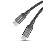 Honeywell Type-C to Type-C Braided USB 3.2 Cable, PD 100W Fast Charge, Max Output 5A, 20Gbps Transfer, 4K Video, Nickel-Plated, Tangle-Free compatible with Smartphones, Laptop, Power Bank, 1.2M - Image 2
