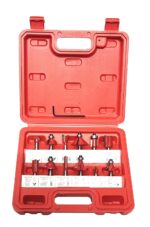 ISC 12 Pcs Multi Shapes Router/Trimmer Bits Set Combo with Plastic Box Specially Designed for Wood Working (8 MM) - Image 2