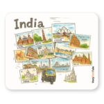India Mouse Pad for Laptop | Computer Desk Mat Featuring Famous Indian Landmarks | Non-Slip Premium Rubber Base | Computer Mouse Pad | 19.7 cms x 23.5 cms | Indian Souvenirs | Gaming Mouse Pad - Image 2