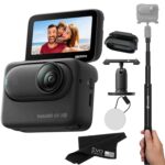 Insta360 GO 3S 128GB – Waterproof Tiny Mighty Action Camera with 4K 3840x2160 Video & 4000x3000 photo, FlowState Stabilization, AI Editing, Action Pod| (128GB Black+Selfie Stick) - Image 2