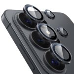 JETech Camera Lens Protector for Galaxy S26 Ultra, 9H Tempered Glass Metal Individual Ring Cover, HD Clear, 1 Set (Black) - Image 2
