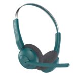 JLab Go Work Pop On-Ear Wireless Headset, Teal, 50+ Hours Playtime, Bluetooth Multipoint, Rotating Boom Mic, Noise Canceling MEMS Microphone, Light-Weight and Portable, for PC/Mac or Mobile (Teal) - Image 2