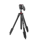 JOBY Compact Action Tripod, Camera Tripod with Ball Head, Universal ¼-20” Quick Release Mount and Carrying Bag, for CSC,DSLR, Mirrorless Cameras, Colour: Black, 1.5kg Capacity - Image 2