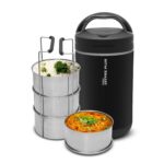 Jaypee Plus Hottline 4-320X4 ml Stainless Steel Electric Lunch Box for Men & Women|Shockproof Design|BPA Free|Reheat Food in 30 Minutes|Convenience case for Power Cord|Inbuilt Thermostat,Black - Image 2