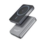 Juice OJP1002 Magnetic Portable Charger | 5,000mAh Wireless Portable Charger with USB-C Cable | Type-C Input/Output with Max 15W Wireless Output Power Bank (Black) - Image 2