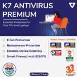 K7 Antivirus Premium 2025 |1 Device 2 Years | Antivirus, Ransomware Protection, Threat Protection | Email Delivery in 2 Hours - No CD - Image 2