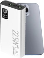 K8 20000mAh 25W Fast Charging Power Bank with Type-C & Dual USB Output, Portable Charger for Mobile, Tablet, Earbuds & Smartwatch – White - Image 2