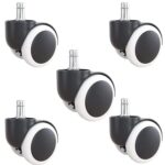 KARP Office Chair Caster Wheels - 2 Inch Office Chair Wheels Replacement, Desk Chair Wheels for Computer and Gaming Chair, Safe for All Floors and Carpets (Pin Type-White) - Image 2