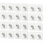 KBS Self Adhesive Wall Hanger Nail Hook Stickers for Hanging Clothes,Photo Frame,Key Home Kitchen Tools Office Bathroom Bedroom Organizers Accessories Items Heavy Duty Transparent (24, Count) - Image 2