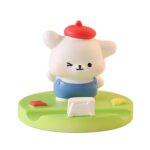 Kawaii Phone Stand – Cute Desk Ornament Universal Holder for All Smartphones & Tablets – Adorable Desktop Figurine for Office, Home, Gift (Artist Puppy) - Image 2