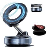 Kitchora Vacuum Magnetic Phone Holder Universal Car Mount with Strong Suction Cup Hands-Free Mobile Stand for Car Dashboard Windshield Gym Mirror Shower Wall Compatible with All Smartphones - Image 2