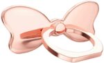 KolorFish Bow Shape Metal Mobile Phone Finger Ring Stability Holder Back Stand Collapsible Hand Grip Kickstand 360 for All Phones (Rose Gold) - Image 2