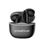 Krisons TWS-001 Wireless Earbuds, Black, Bluetooth 5.2, 10mm Drivers, HiFi Sound Quality, 25H Battery Life, Touch Control, Charging Case (Black) - Image 2