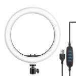 LED Ring Light 10'' Inch, Selfie Circle Light, Phone Holder, USB Powered, 3 Light Modes (Ring Light 10'' Inch) - Image 2