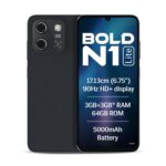 Lava Bold N1 Lite (Crystal Blue, 3 GB RAM, 64 GB Storage) | 6.75" HD+ Display | 13MP AI Dual Rear Camera | 5000 mAh Battery | Secure Face Unlock | Fingerprint Reader | Charger & Phone-Cover in Box - Image 2