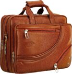 Leather World Vegan Leather 15.6 Inch Laptop Office Briefcase Messenger Bag Satchel for Men and Women, with Adjustable Strap and Expandable Bottom - Image 2