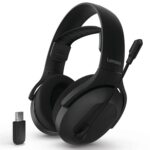 Lenovo Legion H410 Wireless Gaming Headset, Bluetooth or 2.4 GHz USB-A Connection, Lightweight (304 Grams), Adjustable Headband, Flip to Mute Mic, Black - Image 2