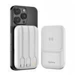Lifelong Electronics 10000mAh MagSafe Wireless Fast Charging Power Bank | Slim & Compact | For iPhone & All Wireless Enabled Phone | Type C & Lightning Input | 3 In-built Cables| 15W Wireless | QC 3.0 - Image 2
