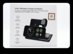 Lifestyle Shoppe 3-in-1 Foldable Wireless Charger for Mobile, Watch and Earbuds - Image 2