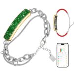 Light Luxury Smart Bracelet for Women, Crystal Birthstone Fitness Tracker with 2 Bands, All-Day Heart Rate/Sleep/Stress/HRV/Step Monitor, Elegant Wristband for Birthday & Womens Day Gifts(green) - Image 2