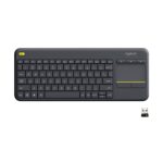 Logitech K400 Plus Wireless Touch TV Keyboard with Easy Media Control and Built-in Touchpad, HTPC Keyboard for PC-Connected TV, Windows, Android, Chrome OS, Laptop, Tablet - Black - Image 2