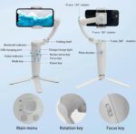 M1 Foldable 3-Axis Gimbal Stabilizer | Advanced Gyroscope | Shake-Free Footage | Object Tracking | Panoramic, Time-Lapse & Slow-Motion | 2500mAh Battery | Ideal for Vlogging & Travel - Image 2