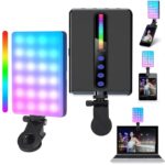 M160 RGB Video Light, Portable LED Camera Light Panel 0-360 Full Color, CRI 95+ 2500-6500K LED Video Light, 1800mAh Rechargeable LED DSLR Lighting for Vlogging, Photography, Video Conference - Image 2