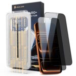 MAGIC JOHN 3rd Gen Upgraded 2 Pack for iPhone 17 Pro Max Privacy Screen Protector 6.9 Inch, 25°Anti-Spy Screen, Shockproof Tempered Glass, Auto Dust-Removal, Bubble Free, Easy Installation Clear - Image 2