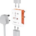 MX 5 Amp 3-Pin Multi Plug Adapter | Universal Travel Adapter for 2-Pin & 3-Pin Plugs | 3-in-1 Multi Socket Connector | Compact Travel Adaptor for Smartphones, Laptops & Gadgets (Pack of 1) - Image 2