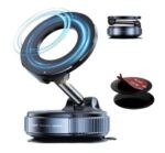 Magnetic Car Phone Mount with 360° Rotation, Strong Suction Dashboard Mount, One-Hand Operation, Universal Magnetic Holder for iPhone & Android Smartphones – Secure, Adjustable Car Phone Stand - Image 2