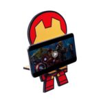 Marvel Avengers Super Hero Iron Man Mobile Stand (Yellow), Mobile Stand for Desk, Useful Gadgets for Men, Student Gadgets, Mobile Phone Holder, Tablet Stand, Phone Accessories - Image 2