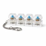 Mechanical Keyboard Switch Keychain (Blue Clicky Switch) | Fidget Toy Keychain with Audible Click Sound | Transparent Key Tester Keyring | Stress Relief Gadget for Office & Gaming Lovers - Image 2