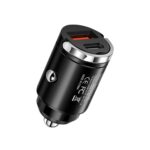 Mini Design Pull Ring Car Charger High-Speed USB-C Car Charger Adapter Charge Multiple Devices 5''L X 2''W Fast Charging Dual Port Compatible All Smartphone Tablets & Laptops - Image 2