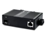 Mini Industrial 1 Port Gigabit Switch with SFP Slot Din Rail Wall Fanless Unmanaged Ethernet Switch 1*1000Mbps Ports +1G SFP Fiber Port Supportt Plug & Play Network Switch - Image 2