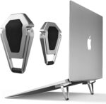 Mini Laptop Stand for Desk Folding Portable Laptop Stand for Table | Compact & Design Aluminum Anti-Slip All Tabletop Laptop| Laptop Riser Holder Compatible -(Pack of 2Pcs) - Image 2
