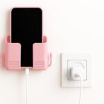 Mobile Phone Charging Stand, ABS Multi-Functional | Smart Stand Gadget Storage Ac/Tv Remotes Multi-Purpose Rack,Bedroom,Office Accessories,Acrylonitrile Butadiene - Pack of 1 (Baby Pink) - Image 2