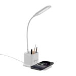 Mobilla MCharge Lumina | 15W Wireless Charger with Table Lamp | Touch Sensor | Flexible Neck | 3 Lighting Modes | Pen Stand | Night Lamp | Advanced Safety | Strong Magnet (White) - Image 2