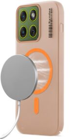 Mr. Case Back Cover for Motorola Moto Edge 70 5G Sleek Frosted Translucent Back Compatible with Wireless Charging | Anti-Scratch Shockproof Phone Case - Orange - Image 2
