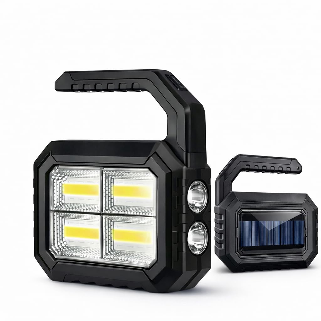 Multipurpose Emergency Rechargeable Solar Emergency Light Lantern | Ultra-Bright LED | Portable, Weather-Resistant Power Bank for Camping, Home and Car | Multicolor (Color May Vary) - Image 2