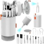NEEPRA Laptop Phone Screen Cleaner Kit, Computer Keyboard Cleaning Kit, 20 in 1 Electronic Cleaning Kit with Brush and Spray Bottle for Airpods, Earbud, iPad, iPhone, Camera, Computer Cleaner (White) - Image 2